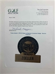 Fuzzy Zoeller's 1994 US Open at Oakmont Contestant Badge - Mazzeo Collection