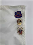 2002 US Open Bethpage Black Official Embroidered Pin Flag w/ Many Commemorative Golf Pins - Mazzeo Collection