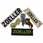 Fuzzy Zoeller Tournament-Used Golf Gloves and Caddy Bib Nameplates - Mazzeo Collection
