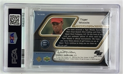 2004 Upper Deck Tiger Woods Golf Gear Birdie Dual #TWGGB PSA 5 EX Cert 156209152