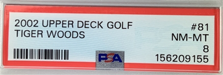 A Group of Graded 2002 Upper Deck Golf Tiger Woods Trading Cards