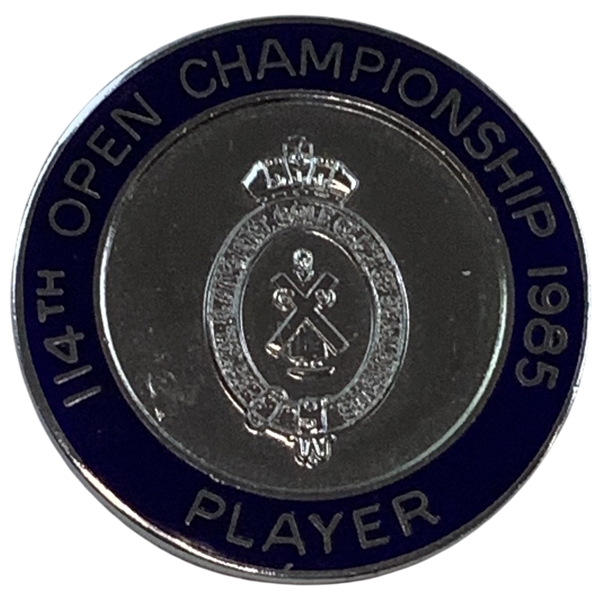 Fuzzy Zoellers 1985 Open Championship at Royal St Georges Contestant Badge - Mazzeo Collection