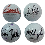 Villegas, Poston, Zalatoris & Hughes Signed Golf Balls w/ JSA Cards