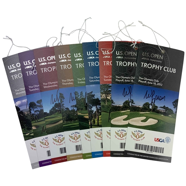 Webb Simpson Signed 2012 US Open at Olympic Club Ticket Set JSA ALOA