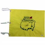 Jon Rahm Signed 2023 Masters Tournament Embroidered Flag JSA #CN16955