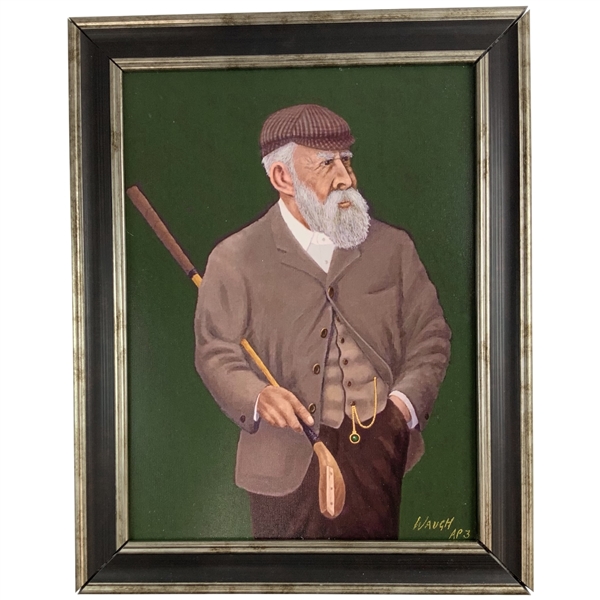 Old Tom Morris Ltd Ed Artist Proof by Bill Waugh On Canvas - Framed