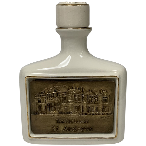 Royal English Porcelain St. Andrews Old Course Golf Decanter by Bill Waugh Limited Edition 19 of 50