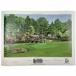 Robert Trent Jones & Bill Waugh Signed and Matted Print of Augusta National Golf Club JSA ALOA
