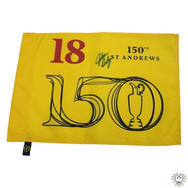 John Daly Signed 2022 OPEN Championship at St Andrews Yellow Flag JSA ALOA