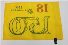 John Daly Signed 2022 OPEN Championship at St Andrews Yellow Flag JSA ALOA