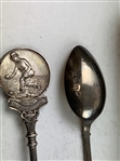 A Pair of Cased Sterling Silver Lawn Bowls Prize Spoons by Levi and Salaman, Birmingham, 1912