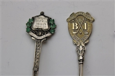 Four (4) Various Vintage Golf Themed Sterling Silver Spoons