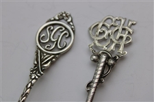Six (6) Various Vintage Golf Themed Sterling Silver Spoons
