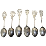 Six (6) Various Vintage Golf Themed Sterling Silver Spoons