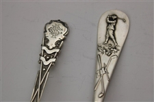 Seven (7) Various Vintage Golf Themed Sterling Silver Spoons