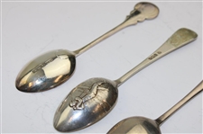 Six (6) Various Vintage Golf Themed Sterling Silver Spoons