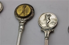 Seven (7) Various Vintage Golf Themed Sterling Silver Spoons
