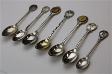Seven (7) Various Vintage Golf Themed Sterling Silver Spoons