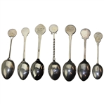 Seven (7) Various Vintage Golf Themed Sterling Silver Spoons