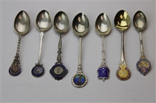 Seven (7) Various Vintage Golf Themed Sterling Silver Spoons