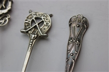 Eight (8) Various Vintage Golf Themed Sterling Silver Spoons