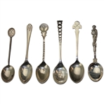 Six (6) Various Vintage Golf Themed Sterling Silver Spoons