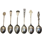 Six (6) Various Vintage Golf Themed Sterling Silver Spoons