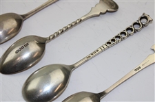 Six (6) Various Vintage Golf Themed Sterling Silver Spoons