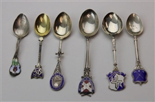Six (6) Various Vintage Golf Themed Sterling Silver Spoons