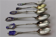 Six (6) Various Vintage Golf Themed Sterling Silver Spoons