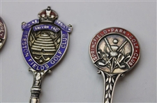 Seven (7) Various Vintage Golf Themed Sterling Silver Spoons