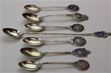 Seven (7) Various Vintage Golf Themed Sterling Silver Spoons