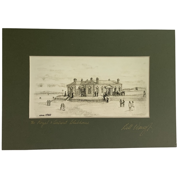 Bill Waugh Signed Golf Print The Royal and Ancient Clubhouse