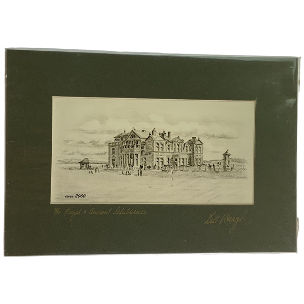 Bill Waugh Signed and Matted Print of The Royal and Ancient Clubhouse St. Andrews