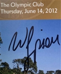 Webb Simpson Signed 2012 U.S. Open Trophy Club Complete Ticket Set JSA ALOA
