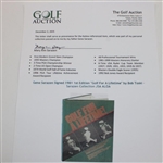 Gene Sarazen Signed 1981 1st Edition Golf For A Lifetime by Bob Toski - Sarazen Collection JSA ALOA