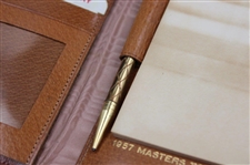 Gene Sarazen's Personal 1957 Masters Leather Address & Pencil Folder