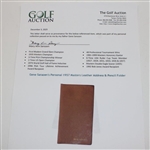 Gene Sarazen's Personal 1957 Masters Leather Address & Pencil Folder