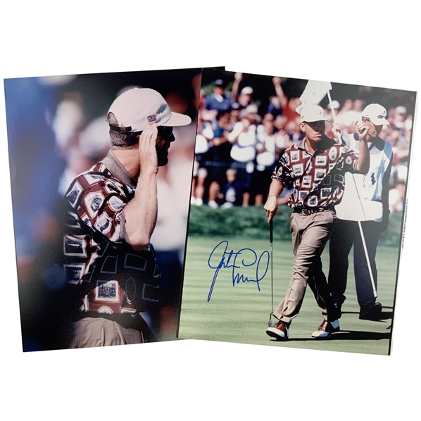 Justin Leonard Signed 1999 Ryder Cup Original Photo Sunday in The Shirt w/ Unsigned Original Photo JSA ALOA