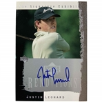 A Collection of Upper Deck Golf Trading Cards Featuring Justin Leonard and Colin Montgomerie with Two Authentic Autographs