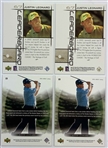 A Collection of Upper Deck Golf Trading Cards Featuring Justin Leonard and Colin Montgomerie with Two Authentic Autographs
