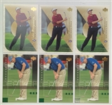 A Collection of Upper Deck Golf Trading Cards Featuring Justin Leonard and Colin Montgomerie with Two Authentic Autographs