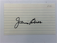 9 Signed Major Winners 3x5 Cards W/ Mickelson, Middlecoff, etc. JSA ALOA