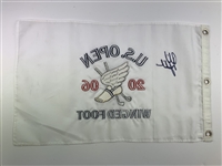 Phil Mickelson Signed 2006 US Open at Winged Foot Embroidered Flag - Runner Up JSA ALOA