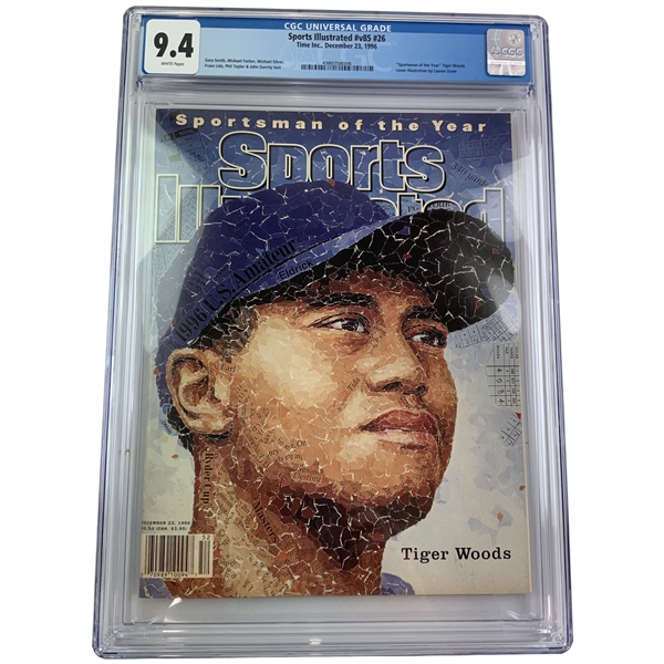 Sports Illustrated December 23 1996 Tiger Woods Sportsman of the Year CGC 9.4 White Pages