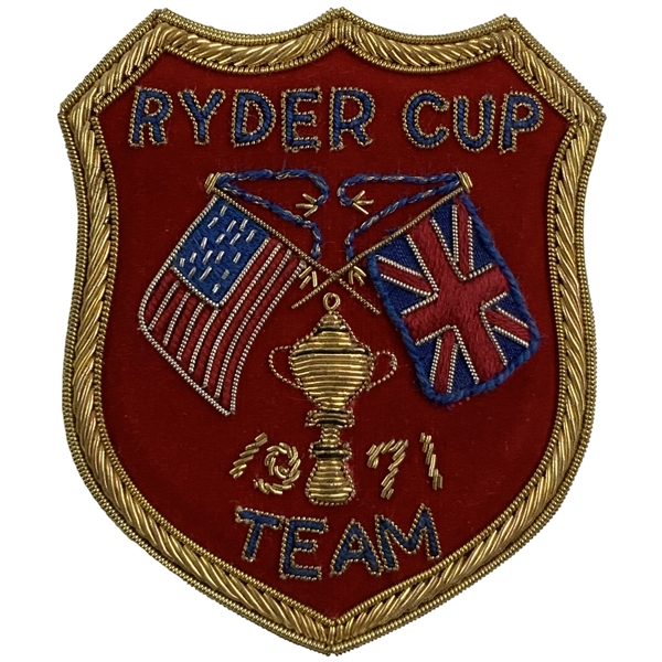 1971 Ryder Cup Team Official Bullion Blazer Patch