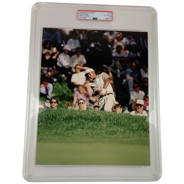 Tiger Woods 1996 BC Open Type I Original 8x10 PSA Authentic Photo