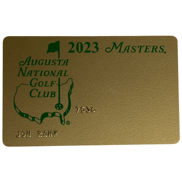 Champion Jon Rahms 2023 Masters Tournament Augusta National Player Gold Credit Card