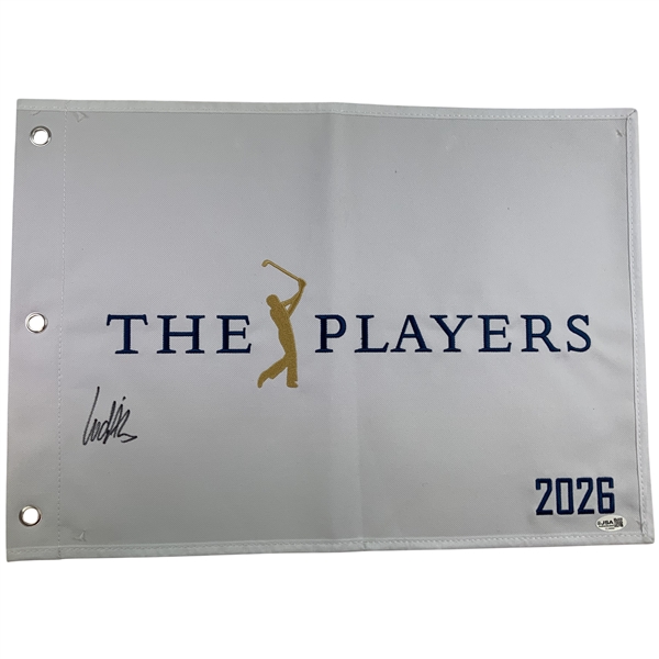 Ludvig Aberg Signed 2026 Players Championship Flag JSA #CL24000
