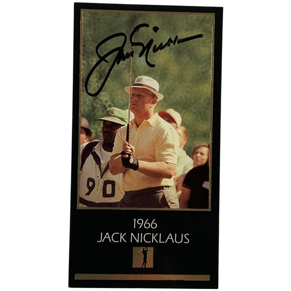 Jack Nicklaus Signed 1966 Masters Collection GSV Golf Card JSA ALOA